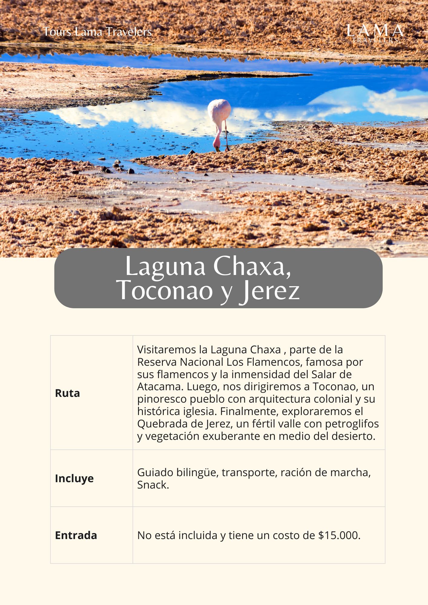 Laguna Chaxa, Toconao y Jerez